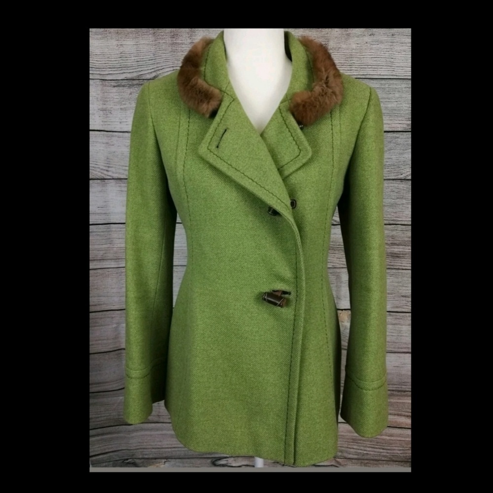 Cinzia Rocca Loro Piana Green Coat